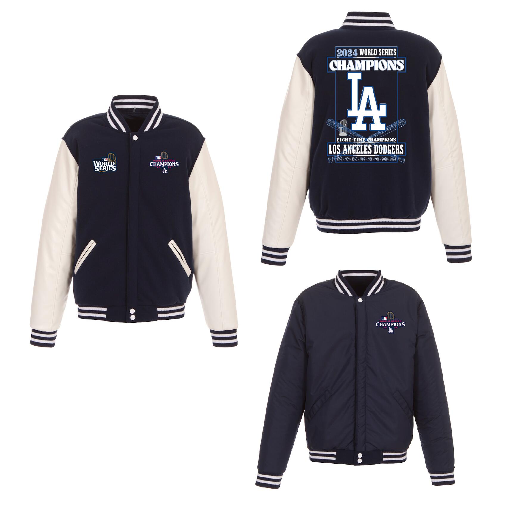 Men Los Angeles Dodgers 5 Freeman 2024 MLB World Series Champions blue Jacket style 9